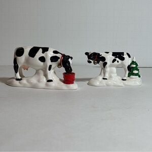 Department 56 Snow Village - “A Herd Of Holiday Heifers" 2 Cows from Set of 3